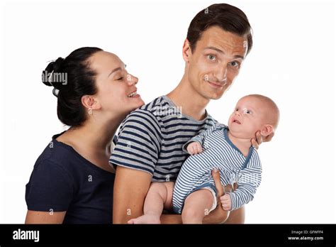 Young family of three Stock Photo - Alamy