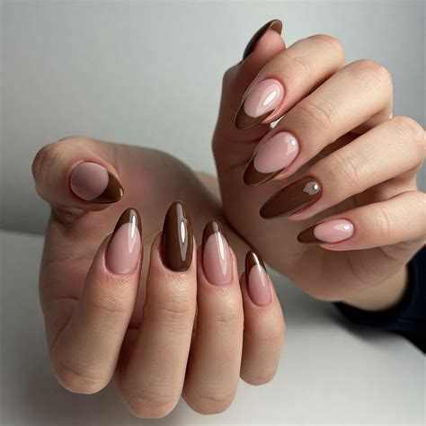 Elegant Beige & Brown Nail Designs 🤎 | Brown nails design, Beige nails