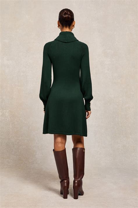 Chamonix Fit & Flare Dress (Deep Emerald) – Holland Cooper