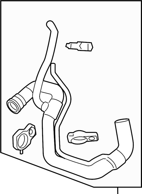 chevrolet silverado  hd radiator coolant hose  liter diesel