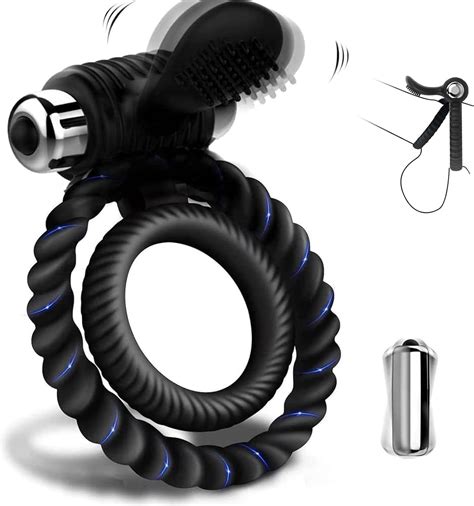 Male Sex Toys for Men Vibrator, Vibrating Cock Ring with Bullet