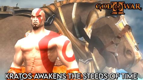 KRATOS AWAKENS THE STEEDS OF TIME | GOW 2 REMASTERED NG+ - YouTube