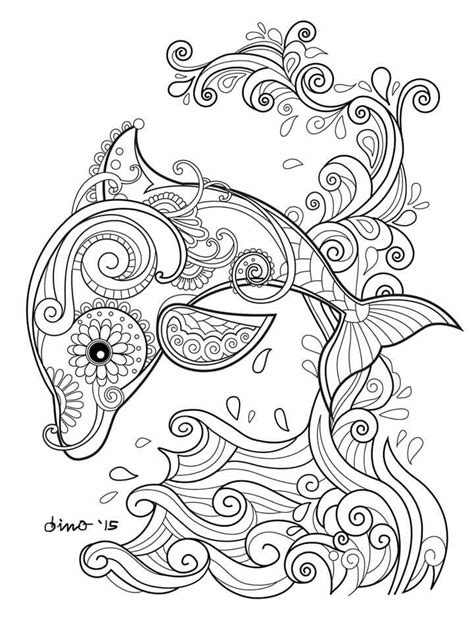 Dolpin | Dolphin coloring pages, Mandala coloring pages, Animal