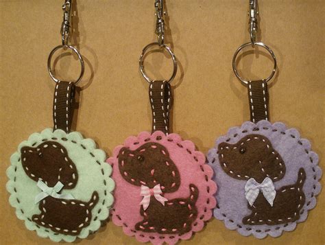 Felt key rings for craft fair