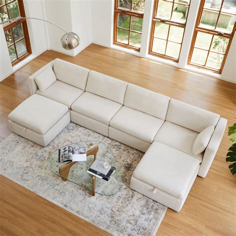 amazoncom chita oversized modular sectional fabric sofa set extra