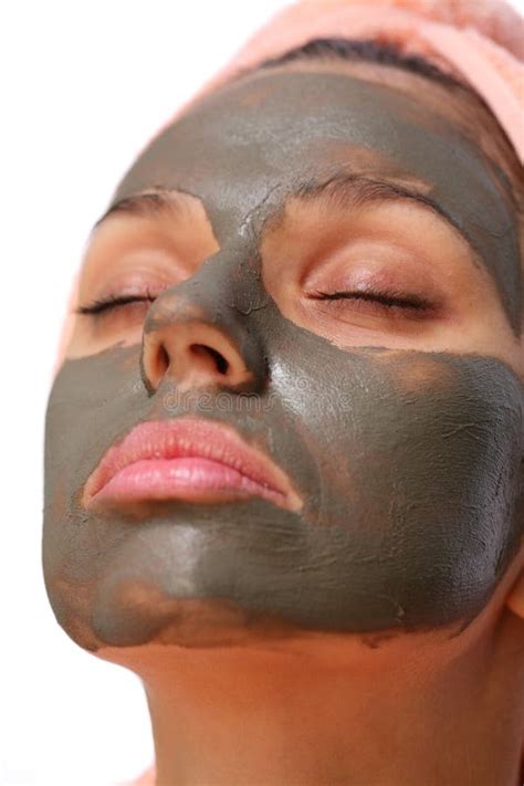 mud mask stock image image  care pure organic lady