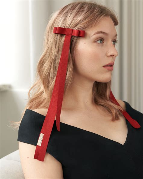 Ribbon Barette in Burgundy – Nadiia World