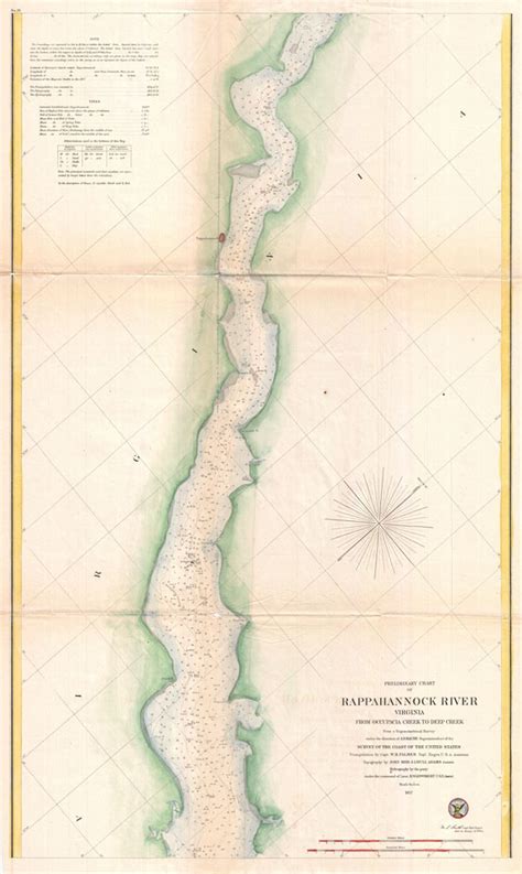 Preliminary Chart of Rappahannock River Virginia From Occupacia Creek ...