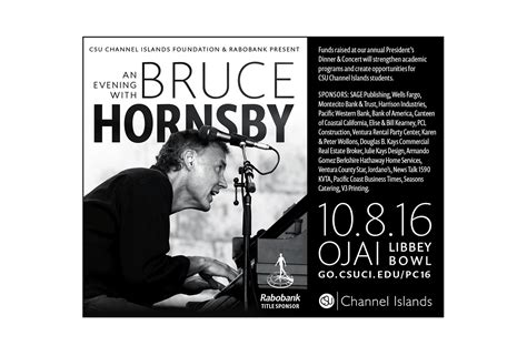 2016 President's Concert featuring Bruce Hornsby -CSUCI on Behance