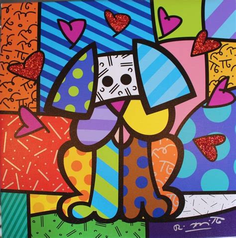 Romero Britto, ‘True Love’, 2017 | Britto art, Romero britto art, Colorful art