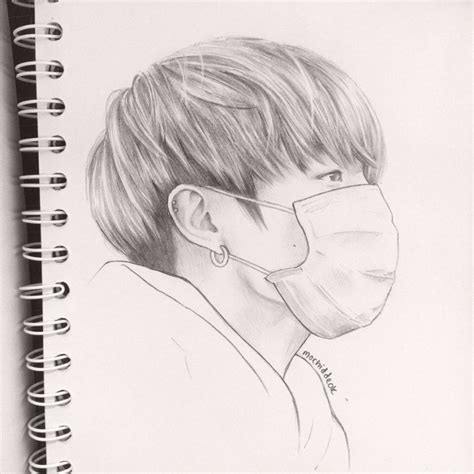 Jung Kook Pencil Jungkook Drawing Easy - img-dink