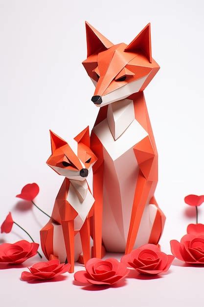 Premium AI Image | valentine day concept origami