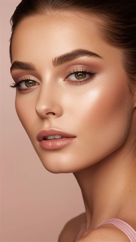 soft glam makeup   glowy skin soft natural glam makeup