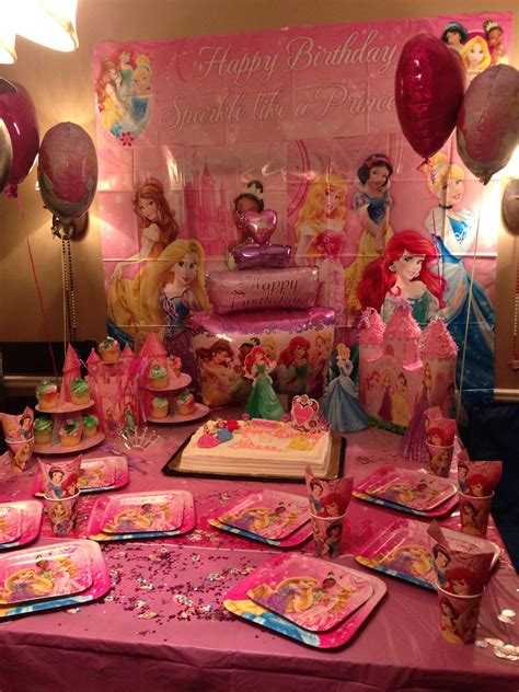 Disney princess Birthday theme | Princess theme birthday, Girls