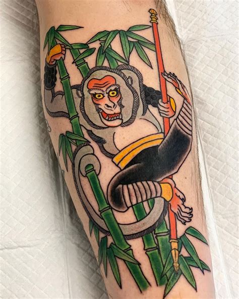 kungfu monkey tattoo by sydney based tattoo artist @jiho_jong # ...