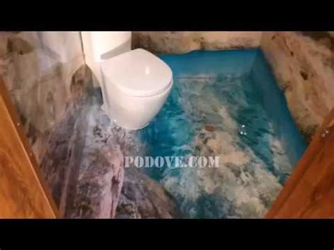3D епоксидни стени & 3D епоксиден под в баня - Водопад - YouTube