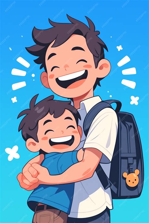 Los padres celebran el primer día de escuela | Vector Premium generado