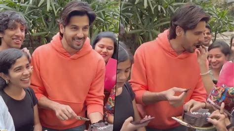 Sidharth Malhotra is all smiles as he cuts birthday cake with fans - watch