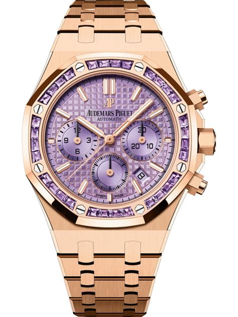 Audemars Piguet 26319OR.AY.1256OR.01 : Royal Oak Chronograph 38 Pink Gold / Amethysts / Purple ...