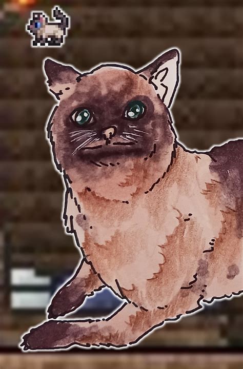 Day 398 of Terraria Daily Drawing (NPCs) - Town Cat : r/Terraria