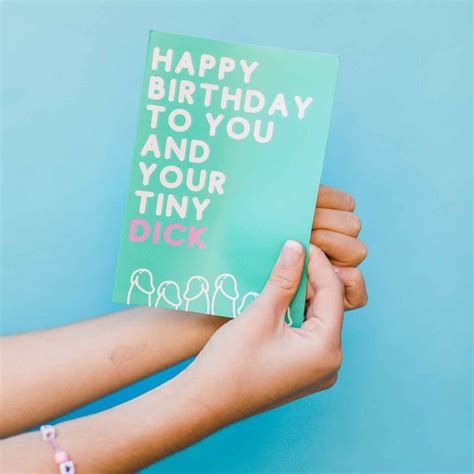 NSFW Happy Birthday to Your Tiny Penis Glitter Bomb Card