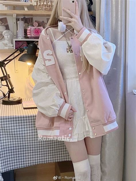 soft pastel outfit woman pretty pink clothes light pink  white