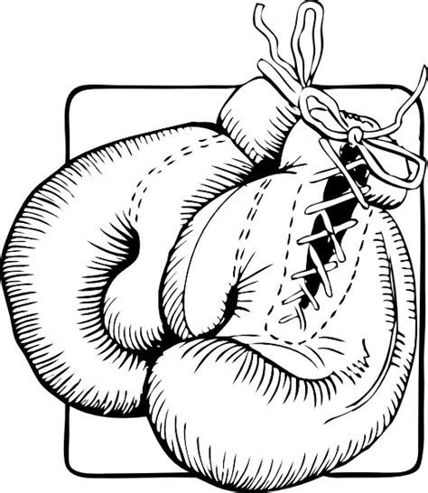 Boxing Gloves Outline clip art Free vector in Open office drawing svg ...