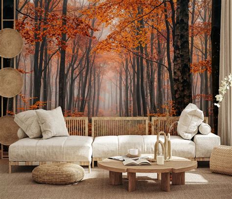 tranquil bamboo forest path wall mural nature scene