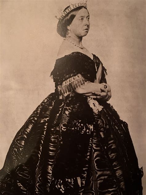 A grieving Queen Victoria in mourning for her husband Prince Albert and