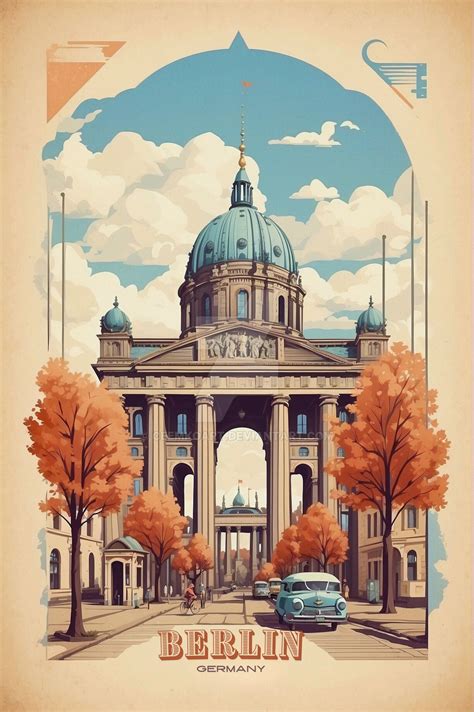 Berlin Vintage Poster: A Glimpse into the Past by CeemkoArt on DeviantArt