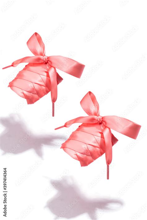 subject shot  pink shoe strings   silk ribbon  shoe laces