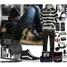 cute emo boy clothing set emo outfits  mode outfits emo clothes