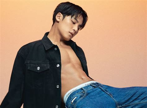 tampilan sensasional mingyu seventeen  campaign ck pertamanya