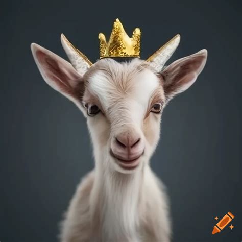 Baby goat with crown on Craiyon