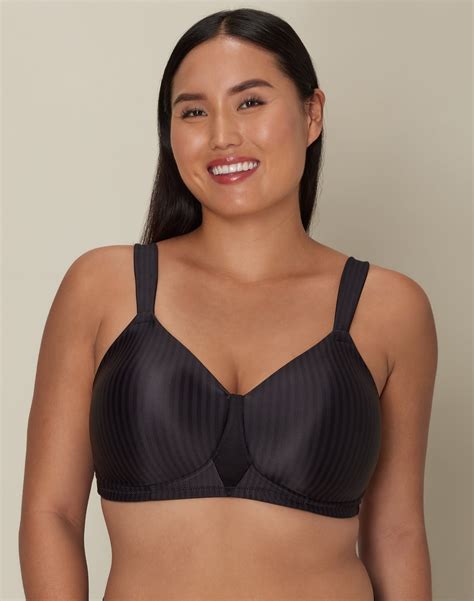 Women's Playtex 4707 Secrets Perfectly Smooth Wirefree Bra (Black