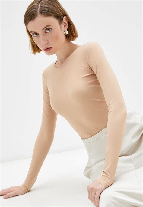 Боди MM6 Maison Margiela, цвет: бежевый, RTLAAU915701 — купить в ...