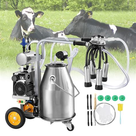 VEVOR - Electric Cow Milking Machine, 6.6 Gallon/25L 304 Stainless