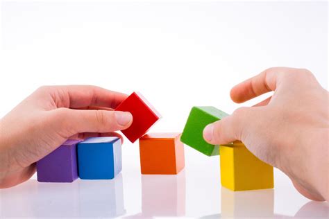 kids playing blocks stock  images  backgrounds