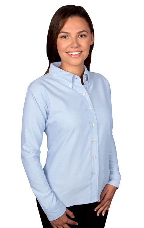 6214-OXB-L-SOLID|BG6214|Ladies' L/S Oxford Shirt