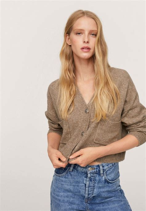 Кардиган Mango CANADA, цвет: коричневый, RTLAAU737801 — купить в ...