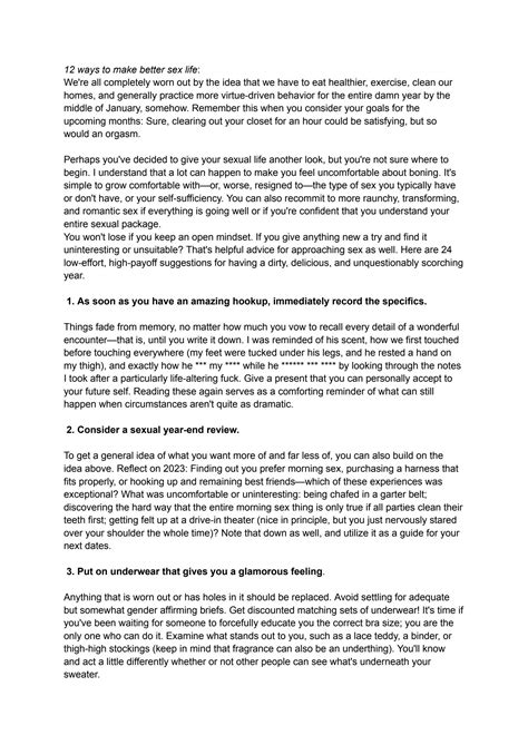 SOLUTION: 12 strategies for better sex in 2024 - Studypool