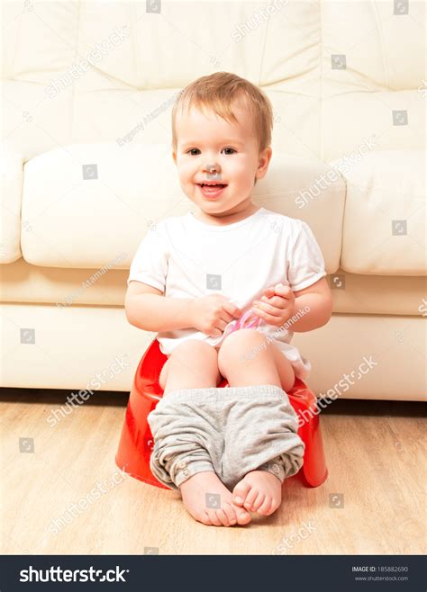 Baby Sitting On Potty Toilet Stock Photo 185882690 | Shutterstock