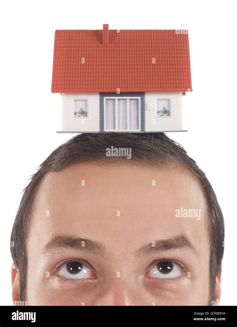man   house   head stock photo alamy