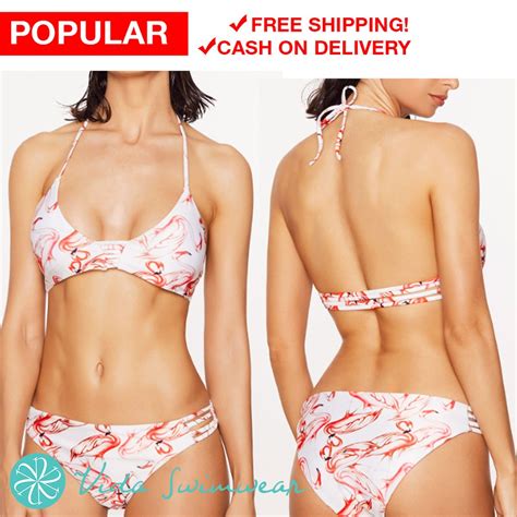 Flamingo Triangle Sexy Two Piece Bikini Swimsuit | Shopee Philippines