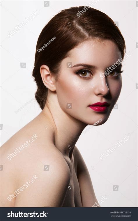 Closeup Portrait Beautiful Womans Purity Face Stock Photo 438723133 ...