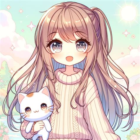 adorable anime girl drawing cute illustration divirta se  os jogos