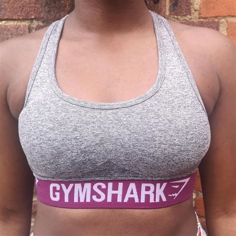 Gymshark charcoal sports bra Only worn a few times,... - Depop