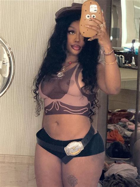 sza  braless  sheer top  fans react  bold   weekly