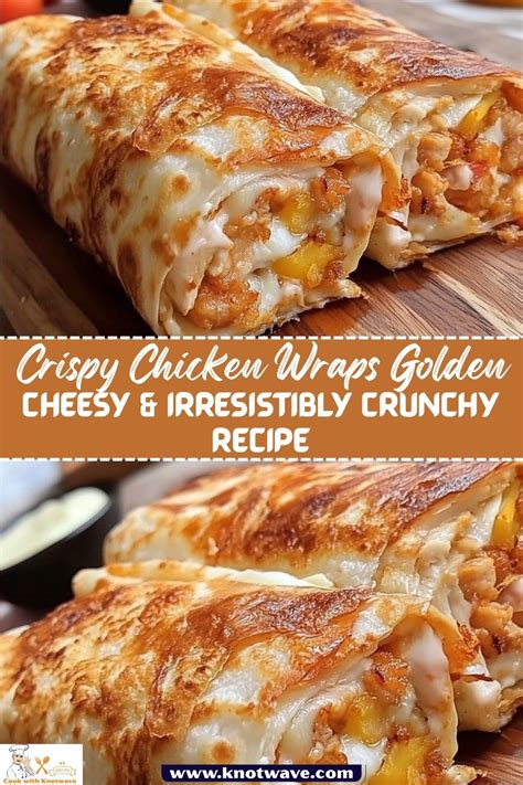 Crispy Chicken Wraps Golden Cheesy
