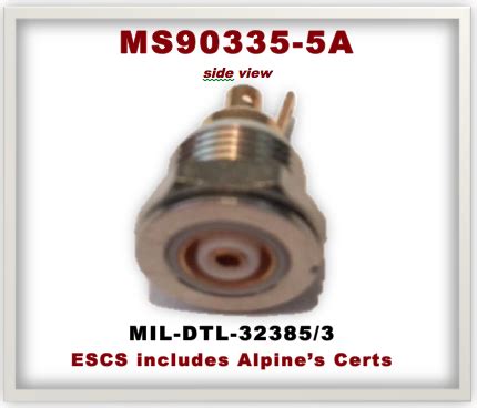 Alpine Components MS90335| DOD-STD-MS90335-5 Military connector for